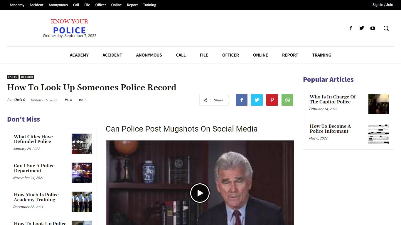 How To Look Up Someones Police Record - KnowYourPolice.net